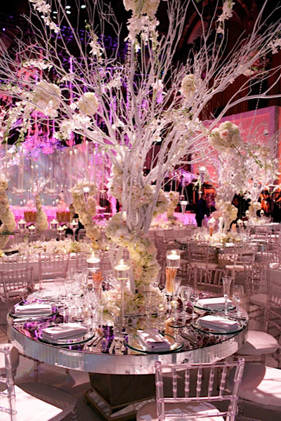 winter wedding centerpiece